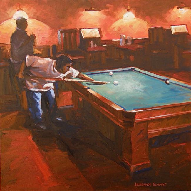 Billiards Night I  24x24