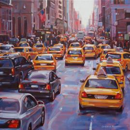 Rush Hour in NYC 30x30 SOLD